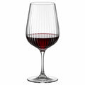 Calice da vino in vetro trasparente 500 ml 23 cm con texture scanalata