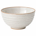 Ciotola 18 cm in ceramica bianca puntinata per servire stile rustico